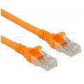 Patchcord S/FTP kat.7 PiMF kabel sieciowy LAN 2x RJ45 linka PoE pomarańczowy 0,5m