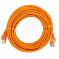 Patchcord S/FTP kat.7 PiMF kabel sieciowy LAN 2x RJ45 linka PoE pomarańczowy 0,5m