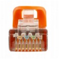 Patchcord S/FTP kat.7 PiMF kabel sieciowy LAN 2x RJ45 linka PoE pomarańczowy 0,5m NEKU