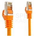 Patchcord S/FTP kat.7 PiMF kabel sieciowy LAN 2x RJ45 linka PoE pomarańczowy 0,5m NEKU