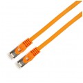 Patchcord S/FTP kat.7 PiMF kabel sieciowy LAN 2x RJ45 linka PoE pomarańczowy 1m NEKU