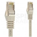 Patchcord S/FTP kat.7 PiMF kabel sieciowy LAN 2x RJ45 linka PoE szary 0,5m NEKU