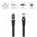 Patchcord S/STP kat.7 kabel sieciowy LAN 2x RJ45 płaski linka PoE czarny 10m UNITEK