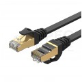 Patchcord S/STP kat.7 kabel sieciowy LAN 2x RJ45 płaski linka PoE czarny 10m UNITEK