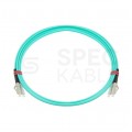 Patchcord światłowodowy FO MM LC/UPC-LC/UPC duplex 50/125 OM3 2.0mm aqua 3m PFOT