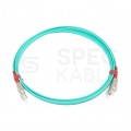 Patchcord światłowodowy FO MM LC/UPC-LC/UPC duplex 50/125 OM3 2.8mm aqua 5m PFOT
