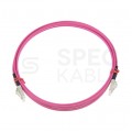 Patchcord światłowodowy FO MM LC/UPC-LC/UPC duplex 50/125 OM4 2.8mm erikaviolet 1m PFOT