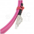Patchcord światłowodowy FO MM LC/UPC-LC/UPC duplex 50/125 OM4 2.8mm erikaviolet 1m PFOT