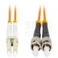 Patchcord światłowodowy FO MM ST/UPC-LC/UPC duplex OM2 50/125 pomarańczowy 5m LANBERG