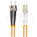Patchcord światłowodowy FO MM ST/UPC-LC/UPC duplex OM2 50/125 pomarańczowy 5m LANBERG