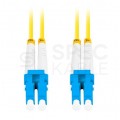 Patchcord światłowodowy FO SM LC/UPC-LC/UPC duplex 3mm LSZH G657A1 9/125 żółty 2m LANBERG