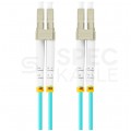 Patchcord światłowodowy MM LC/UPC-LC/UPC duplex 3mm OM3 aqua 0,5m LANBERG