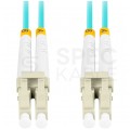 Patchcord światłowodowy MM LC/UPC-LC/UPC duplex 3mm OM3 aqua 0,5m LANBERG