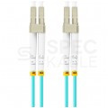 Patchcord światłowodowy MM LC/UPC-LC/UPC duplex 3mm OM3 aqua 1m LANBERG