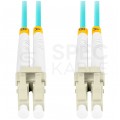 Patchcord światłowodowy MM LC/UPC-LC/UPC duplex 3mm OM3 aqua 1m LANBERG