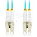 Patchcord światłowodowy MM LC/UPC-LC/UPC duplex 3mm OM3 aqua 2m LANBERG