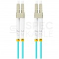 Patchcord światłowodowy MM LC/UPC-LC/UPC duplex 3mm OM3 aqua 2m LANBERG