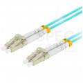 Patchcord światłowodowy MM LC/UPC-LC/UPC duplex 3mm OM3 aqua 3m LANBERG