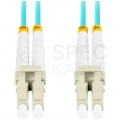 Patchcord światłowodowy MM LC/UPC-LC/UPC duplex 3mm OM3 aqua 3m LANBERG