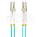 Patchcord światłowodowy MM LC/UPC-LC/UPC duplex 3mm OM3 aqua 5m LANBERG