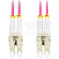 Patchcord światłowodowy MM LC/UPC-LC/UPC duplex 3mm OM4 magenta 0,5m LANBERG
