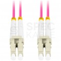Patchcord światłowodowy MM LC/UPC-LC/UPC duplex 3mm OM4 magenta 10m LANBERG