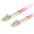 Patchcord światłowodowy MM LC/UPC-LC/UPC duplex 3mm OM4 magenta 10m LANBERG