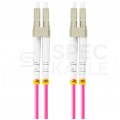 Patchcord światłowodowy MM LC/UPC-LC/UPC duplex 3mm OM4 magenta 10m LANBERG