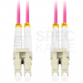 Patchcord światłowodowy MM LC/UPC-LC/UPC duplex 3mm OM4 magenta 1m LANBERG