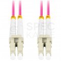 Patchcord światłowodowy MM LC/UPC-LC/UPC duplex 3mm OM4 magenta 2m LANBERG