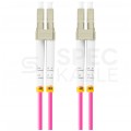 Patchcord światłowodowy MM LC/UPC-LC/UPC duplex 3mm OM4 magenta 3m LANBERG