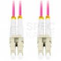 Patchcord światłowodowy MM LC/UPC-LC/UPC duplex 3mm OM4 magenta 5m LANBERG