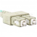 Patchcord światłowodowy MM LC/UPC-SC/UPC duplex 3mm OM3 aqua 0,5m LANBERG