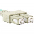 Patchcord światłowodowy MM LC/UPC-SC/UPC duplex 3mm OM3 aqua 3m LANBERG
