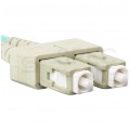 Patchcord światłowodowy MM LC/UPC-SC/UPC duplex 3mm OM4 magenta 0,5m LANBERG