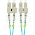 Patchcord światłowodowy MM SC/UPC-SC/UPC duplex 3mm OM3 aqua 2m LANBERG