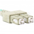 Patchcord światłowodowy MM SC/UPC-SC/UPC duplex 3mm OM3 aqua 2m LANBERG