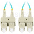 Patchcord światłowodowy MM SC/UPC-SC/UPC duplex 3mm OM3 aqua 2m LANBERG