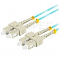 Patchcord światłowodowy MM SC/UPC-SC/UPC duplex 3mm OM3 aqua 2m LANBERG
