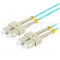 Patchcord światłowodowy MM SC/UPC-SC/UPC duplex 3mm OM3 aqua 3m LANBERG