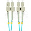 Patchcord światłowodowy MM SC/UPC-SC/UPC duplex 3mm OM3 aqua 3m LANBERG
