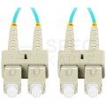 Patchcord światłowodowy MM SC/UPC-SC/UPC duplex 3mm OM3 aqua 3m LANBERG