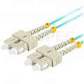 Patchcord światłowodowy MM SC/UPC-SC/UPC duplex 3mm OM3 aqua 5m LANBERG