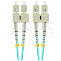 Patchcord światłowodowy MM SC/UPC-SC/UPC duplex 3mm OM3 aqua 5m LANBERG