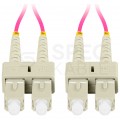 Patchcord światłowodowy MM SC/UPC-SC/UPC duplex 3mm OM4 magenta 2m LANBERG