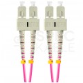 Patchcord światłowodowy MM SC/UPC-SC/UPC duplex 3mm OM4 magenta 2m LANBERG