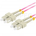 Patchcord światłowodowy MM SC/UPC-SC/UPC duplex 3mm OM4 magenta 2m LANBERG
