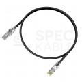 Patchcord U/FTP kat.6A LSOH kabel sieciowy LAN 2x RJ45 czarny z wbudowaną identyfikacją LED 0,5m WireArte