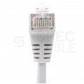 Patchcord UTP kat.5e kabel sieciowy LAN 2x RJ45 kątowy linka biały 3m Goobay