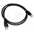 Patchcord UTP kat.5e kabel sieciowy LAN 2x RJ45 linka czarny 0,25m Alantec